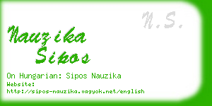 nauzika sipos business card